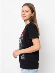 Women T-Shirts - 黑色 - 查看 2
