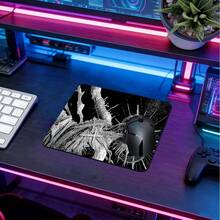 1pc Extended Large Black & White Dead Tree Skull Rune Pattern Mouse Pad, With Non-Slip Rubber Base And Stitched Edge Soft Cloth Material Keyboard Mat. Dark Vintage Skull Etching Print Aesthetic With Non-Slip Rubber Base And Stitched Edge Soft Cloth Material Keyboard Mat, Suitable For Gaming, Home Office And Learning Scenarios. - View 5