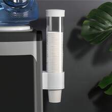 1pc Disposable Cup Holder Automatic Dispenser, No Drilling Required, Wall-Mounted, Desktop, Dust-Proof Paper Cup Rack, Water Dispenser, Home Water Dispenser, Large Capacity Dust-Proof Water Cup Storage Side Rack - Multicolor - View 8
