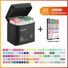48-180 Colors Alcohol Brush Pen Set, Dual-Tip Blending Art Markers, Suitable For Painting, Permanent Sketching, Adult Coloring, Illustration, Artist Brushes, Back To School Gift - Sets - View 17