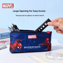 Disney Large Capacity Stationery Storage Bag Student Wear-Resistant Dirt-Resistant Pencil Case Boy Multi-Function Spider-Man Stationery Bag Cartoon Pencil Box - Single Piece - View 4