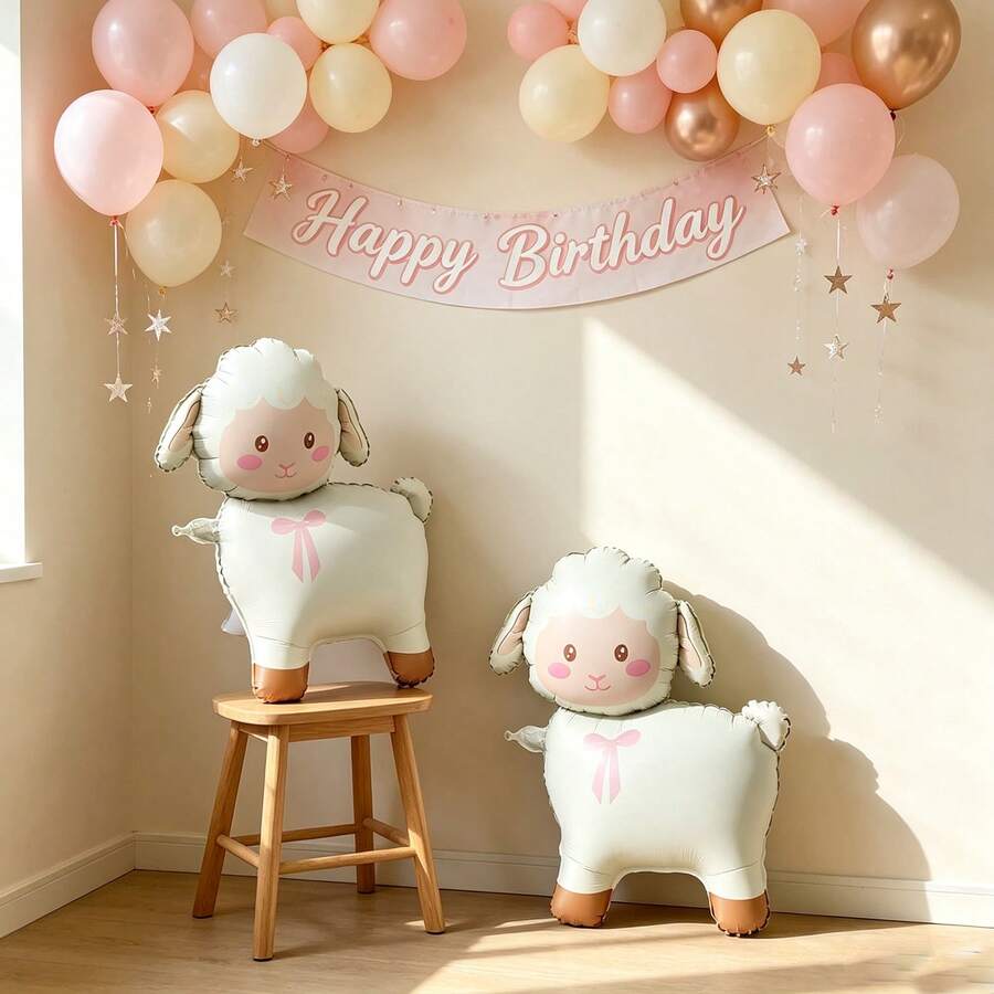 Cartoon Sheep Balloon Children's Toy Balloon Cartoon Sheep Balloon Birthday Party Holiday Decoration