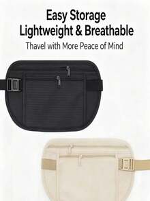1pc/2pcs Lightweight Portable Hidden Travel Waist Bag, Multi-Pocket Belt, Suitable For Travel, Outdoor Sports - Multicolor - View 4