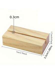 16/8/4pcs Wedding Table Sign Holder, Wooden Photo Holder, Wedding Card Display Holder, Rustic Table Decoration, Natural Wood Photo Clipper, Suitable For Family Photos, Parties, And Home Decor. - Wood Color - View 6