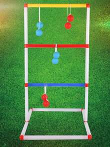 1 Set Equestrian Ring Toss Game Set, Ladder Toss And Golf Ball Outdoor Leisure Rings - Multicolor - View 5