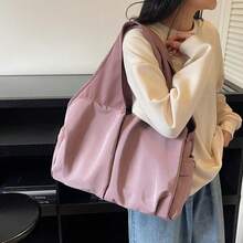 1件女款時尚防水大容量乾濕分離瑜伽健身包，多層隔層，便攜大容量運動包，戶外休閒行李包，附肩帶與手提 - 藕粉色 - 查看 14