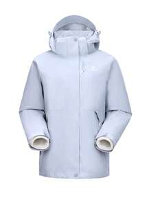 CAMEL CROWN Women's Ski Jacket, Waterproof 3-In-1 Winter Coat, Fleece Lining, Warm & Windproof, Suitable For Snow Outdoor Hiking - Moonlight Blue - View 4