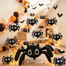 9pcs 100cm Large Spider And Mini Spider Party Decoration Cartoon Foil Balloon Set For Halloween Party - View 2