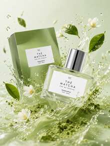 30Ml Matcha Fragrance Spray, Matcha Green Tea Herbal Floral Fragrance, Long-Lasting Fragrance, Fresh And Natural, Transparent Light Green Square Bottle Women's Fragrance, Suitable For Office, Study, Outdoor, Daily Travel - Matcha - View 2