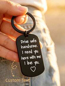 Personalized Football Keychain, Customized Engraved Name Text Football Keychain, Stainless Steel Jewelry, Exclusive Sports Event Gift For Boyfriend, Backpack Car Pendant, Sports Enthusiast Gift, Anniversary Gift, School Season Gift - Black - View 2