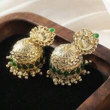 Vintage Garden Bell Tassel Earrings, Luxury Delicate Women's Exclusive Jewelry, Creative Fashion, Rich Earring - Gold - View 3