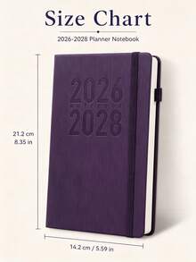 2026–2028 3年計畫本(4色可選)– 軟封面附彈性筆環,12個月視圖,英文版;適合注重組織的成年人;極簡設計 – 返校季的完美選擇 - 多色 - 查看 13