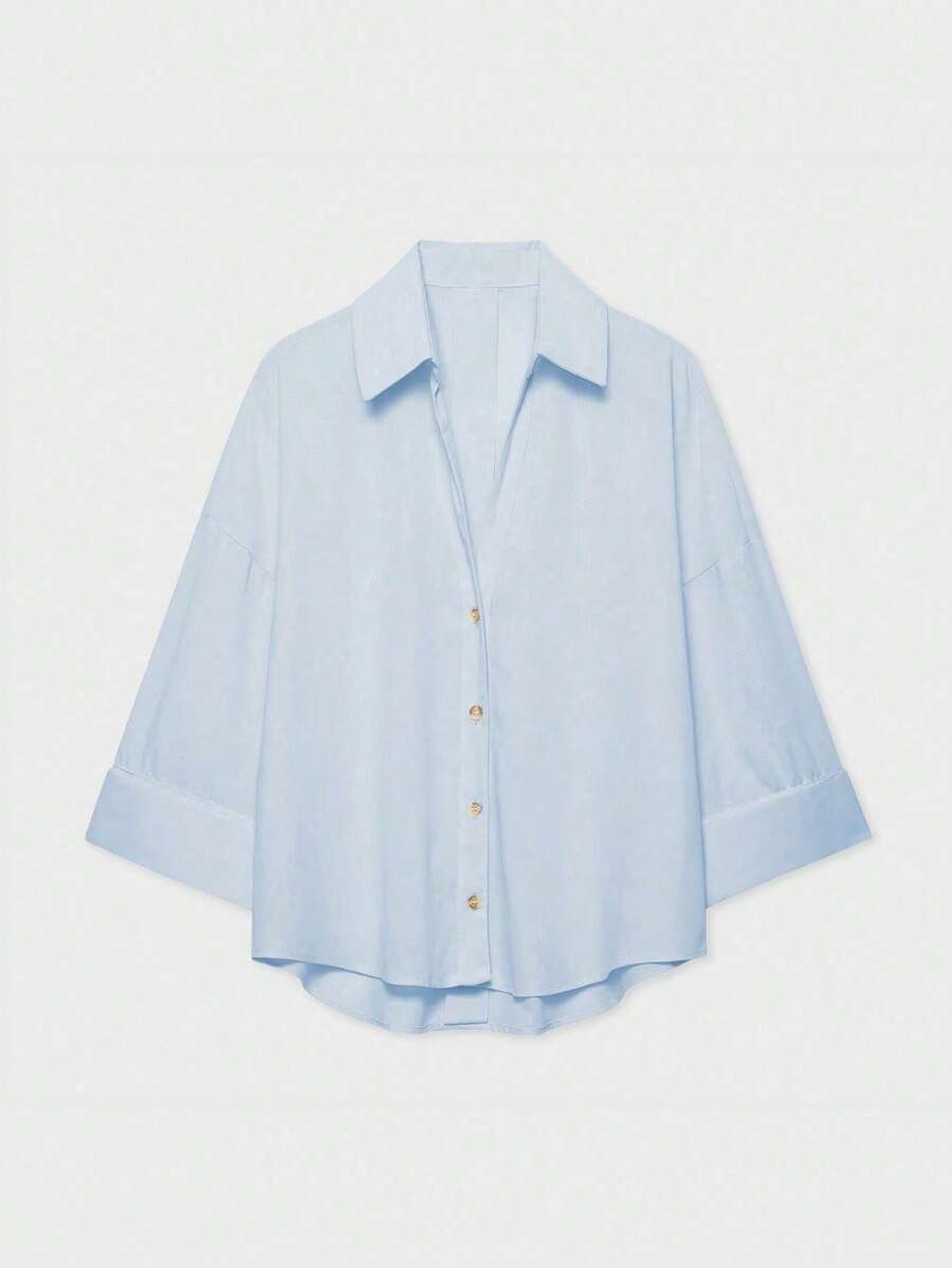 Women Blouses & Shirts - 天藍色 - 查看 1