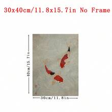 1pc Koi Fish Print, Yin Yang Poster Aesthetic Vintage Wall Art, Black And White Japanese Art Print, Red Cream Koi In Water Japanese Art Print, Minimalist Inspired Poster, Mindfulness Wall Decor, Christmas Decorative Wall Art, Framed/Unframed - 1pc - View 23