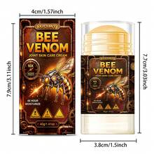 Xioimy Barra de veneno de abeja eficiente para articulaciones, adecuada para molestias en rodilla, mano, pie, codo y hombro. Cuida la piel de las articulaciones, fórmula natural con ácido hialurónico y colágeno, fácil de absorber, adecuada para personas mayores y entusiastas del deporte. - cantidad - Ver 9