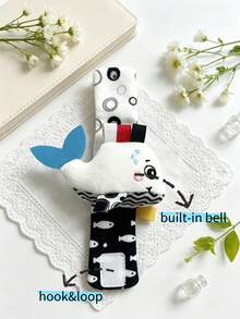1pc Cartoon Baby Wristband, Unisex, Built-In Bell And Crinkle Paper, Baby Early Education Soothing Toy, Suitable As Newborn Gift - Multicolor - View 4