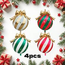 Christmas Bow Hanging Balls, Red, Green, Gold, Multi-Color Options, Festive Color Palette, Suitable For New Year, Christmas Home Decor, Yard Decor, Party Decor - Bow Tie Hanging Ornament - View 15