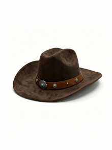 1pc Bohemian Western Cowboy Hat, Suitable For Music Festivals, Dancing And Themed Events, Hand Washable, Perfect For Party And Holiday Outfits - Multicolor - View 6