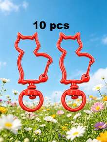 10/100pcs Multi-Color Metal Lobster Clasp Keychain, Classic Hook Chain Suitable For Jewelry Making Pendant Accessories - Keychain - View 29