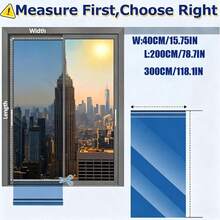 Glue-Free Anti-Static Heat-Insulating Glass Film, Blocks Intense Sunlight With One Application, Privacy And Anti-Peeping Synchronized, One-Way See-Through Effect, Effectively Prevents Outside Peeking During The Day, Suitable For Living Room Large Windows, Bedroom Bay Windows, Bathroom Partitions And More - 1PC - View 4
