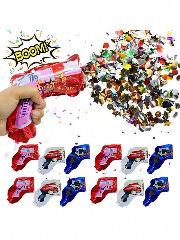 5 Buah Set Senjata Kembang Api Konfeti Warna-warni - Desain Unik Multi-Warna Genggam, Cocok untuk Festival, Ulang Tahun, Pesta, Upacara Wisuda, Pernikahan, Pesta Bujang, Hari Jadi, Lamaran, Perlengkapan Suasana Perayaan, Tahun Baru, Ulang Tahun, Natal, Pernikahan, Perlengkapan Pesta Wisuda