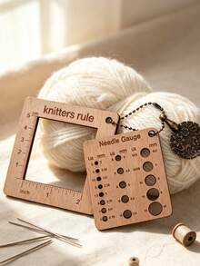 Knitting/Crochet Travel Kits, Yarn Knitting Tool Density Ruler Portable Travel Ruler - Multi-Functional Handmade Knitting Tool, Suitable For Knitting, Crochet, Sewing, Portable Needle Gauge Ruler Suitable For Handmade Knitting Crafts, Suitable For Making Sweaters, Scarves, Hats And Other Home Handmade Products - A - View 5