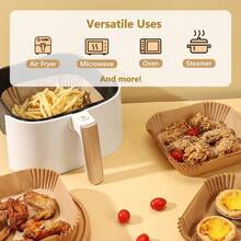 Non-Stick Air Fryer Mat - Oil-Proof And Heat-Resistant, A Must-Have Kitchen Item - Brown + Round - View 4