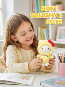 1pc Plush Bag Charm, Cute Fuzzy Hooded Doll Pendant, Soft Polyester Mini Plush For Backpack, Handbag, Car Decor, Desktop Decoration, Healing Cuteness, Girls/Students/Friends Birthday And Holiday Gifts, 5 Colors - Multicolor - View 7
