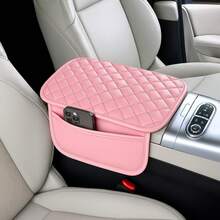 Car Middle Center Console Cover With 2 Storage, Car Booster Pack,Universal Microfiber Leather Car Armrest Cover Cushion For For Most Vehicles, Memory Foam Comfort Stylish Leather Scratch-Resistant Car Armrest Box - 彩色 - 查看 1