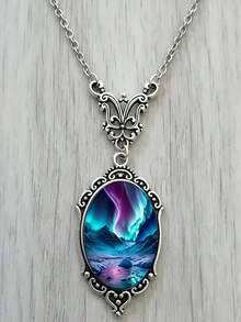 1pc Gothic Vintage Dark Subculture Magnifying Glass Pendant Necklace, Suitable For Women, Steampunk Victorian Style Monochrome Jewelry, Daily Accessory, Holiday Gift, Halloween Accessory (Please Check The Size Chart Before Purchasing) - Multicolor - View 19