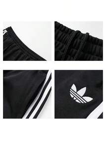 Adidas Originals Men's Sports Long Pants OS TP 2026 Summer New Retro Striped Wide Leg Casual Long Pants KS7530 - Black - View 6
