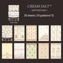 30 Sheets/Bag Material Paper Rococo Dream Series Vintage Sweet Style Material Paper, Scrapbook Supplies Notebook Accessories, Used For Decorating Cards Photo Frames Phone Cases Junk Journals, Desktop Decoration Paper Memo Paper Origami - Material Paper - View 12