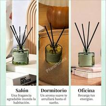 Pack 2 Ambientador de Cañas 50ml PfansMallmx Varitas Aromatizantes Hogar Aroma Jazmín y Gardenia Difusor Repuesto Líquido Fragancia Duradera para Casa Oficina Baño Decoración - 1 - Ver 11