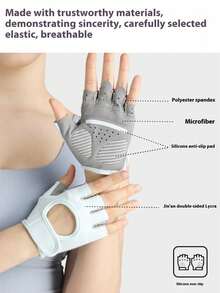 Unisex Breathable Fitness Gloves, Full Palm Protection With Strong Grip, Padded Weight Lifting Gloves Suitable For Cycling, Sports, Gym, Training - Multicolor - View 4