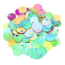 140pcs 20mm Large Hole Flat Round Holographic Sequins, Loose Sequins With 5mm Large Hole For Handmade Crafts, Art, Jewelry Making, Sewing, Embroidery, Party Decoration, Suitable For Decorating Clothing, Shoes, Hats, Crafts, Sewing Decoration, And Wedding And Christmas Decoration (20g Is Approximately 140pcs) - 20g - View 1