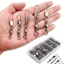 10-50 Buah Kait Pancing Putar, Konektor Pin, Bantalan Putar, Klip Jepit Cepat, Aksesoris Alat Pancing - Putaran - View 2