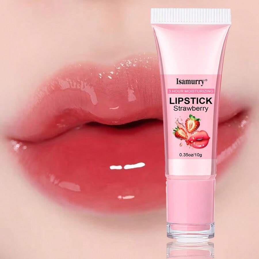 Bálsamo Labial de Ácido Hialurônico, Efeito Hidratante de Longa Duração, Adequado para Todos os Tipos de Pele, Sem Álcool, Não Irritante, Acabamento Natural, Bálsamo Labial de Longa Duração, Máscara Labial - Honey - Visão 1