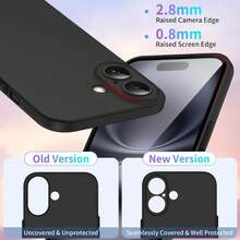 [ 2 Buah ] Casing Ponsel Ultra Tipis Anti Jatuh Hitam Bergaya dan Sederhana Baru untuk 18 ProMax, Cocok untuk 18/17Air/16E/15/14 Plus 11 Pro Max 12/13 Mini, Pelindung Lensa Lembut - Hitam - View 3