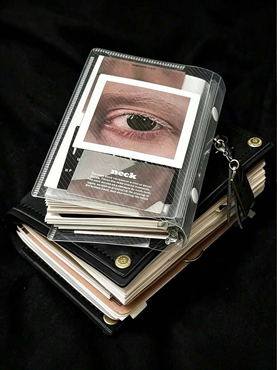 M5/A6/A7 PP Loose-Leaf Binder, Portable Transparent Loose-Leaf Binder, Photo Storage Bag, Transparent Sticker Album, Loose-Leaf Sticker Album And Photo Album | Budget Planner, Office Diary, Suitable For School, Planning Enthusiasts, Commuting And Storage - Binder - View 1