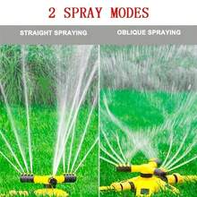 360° Automatic Rotating Sprinkler, Nursery Irrigation Rotating Triple-Arm Sprinkler Series, Flower Watering - Yellow - View 5