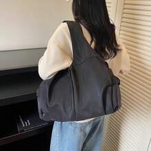 1件女款時尚防水大容量乾濕分離瑜伽健身包，多層隔層，便攜大容量運動包，戶外休閒行李包，附肩帶與手提 - 藕粉色 - 查看 9