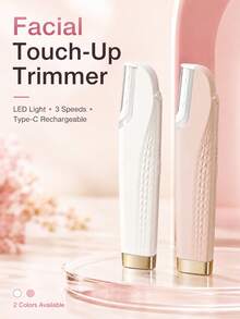 Ultrasonic Facial Razor, Exfoliating Dead Skin And Peach Fuzz, Rechargeable, Electric Facial Shaver With LED Light And 6 Replacement Blades, 90mAh Lithium Battery Capacity, Suitable For Women's Face, 3-Speed Exfoliating Tool For Removing Pimples And Dead Skin, Eyebrow And Facial Hair Remover, Perfect Holiday And Christmas Gift For Family And Friends - Multicolor - View 3