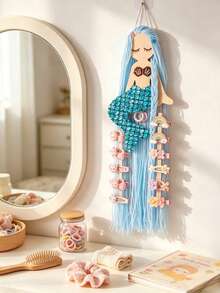 Mermaid Hair Clip Storage Rack, Cute Girls Hair Accessories Organizer, Suitable For Nursery Decor - Multicolor - View 4