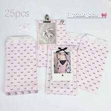 Gift For Her/Him 25 Small Gift Bags, 6*3.15 Inches Pink Design, Heart/Bow Pattern, No Stickers, Perfect For Jewelry And Wallet - One Size Fits All - View 9