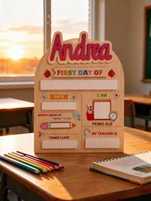 Personalized Name First Day And Last Day Of School Sign, Customized Wooden Back To School Milestone Board, Kindergarten Preschool Photo Prop, Student Commemorative Gift, School Year Memory Keepsake Board - C-opening School Commemorative Wooden Plaque - View 5