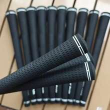 1/13PCS Perforated Anti-Slip Rubber Golf Club Grips, Hollow Breathable Hole Golf Grip Accessories, Suitable For Golf Club Refurbishment And Modification, Daily Golf Practice, Home Golf Swing Practice, Outdoor Driving Range Training, RV Golf Travel Storage - Black - View 1