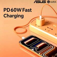 ASUS 60W USB-C to USB-C 編織快充數據線，3.3英尺 通用Type-C編織充電線相容於 iPhone17、16 Pro Max、適用於三星 S25/S24、筆記型電腦、 MacBook Air、iPad、Switch 等全系列 Type-C 裝置。 - 白色 - 查看 5