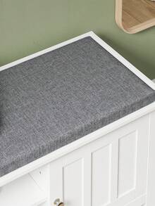 SoBuy | Shoe Bench With Cushion | Entryway Storage Cabinet With 2 Doors | Hallway Organizer In Particleboard | 105*35*43 Cm | Load Capacity 249 Kg - 白色 - 查看 11