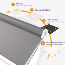Roller Blinds - Dark Gray - View 4