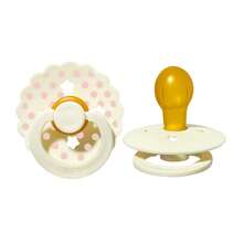New 2pcs/Set Wavy Edge Baby Pacifiers, Polka Dot & Star Pattern, Cute Cherry Round Head, Baby Shower Gift - Multicolor - View 6